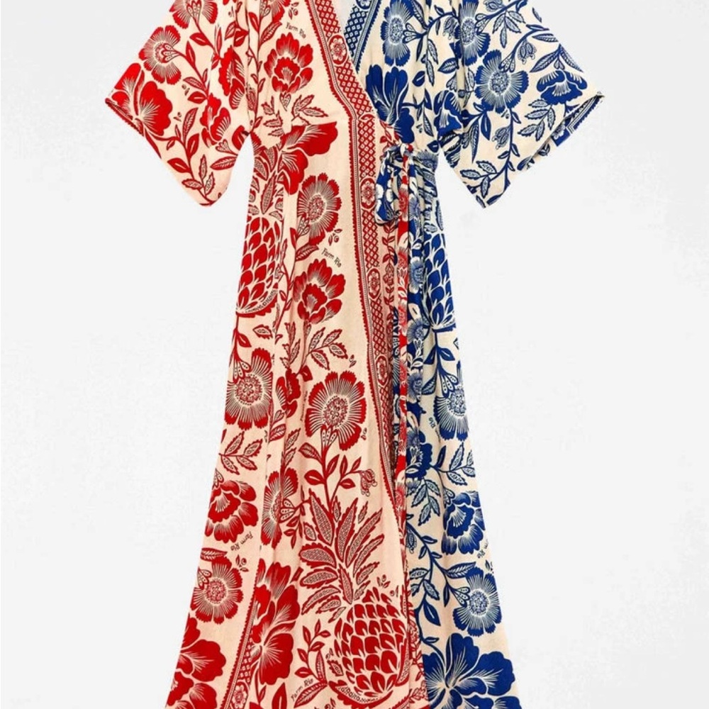 Farm Rio pineapple garden wrap maxi dress NWOT S